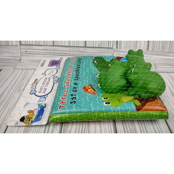Bath Time Fun Three Speckled Frogs Waterproof Book 3 Squirty Toys Squirt Frog 0+ - Picture 15 of 16